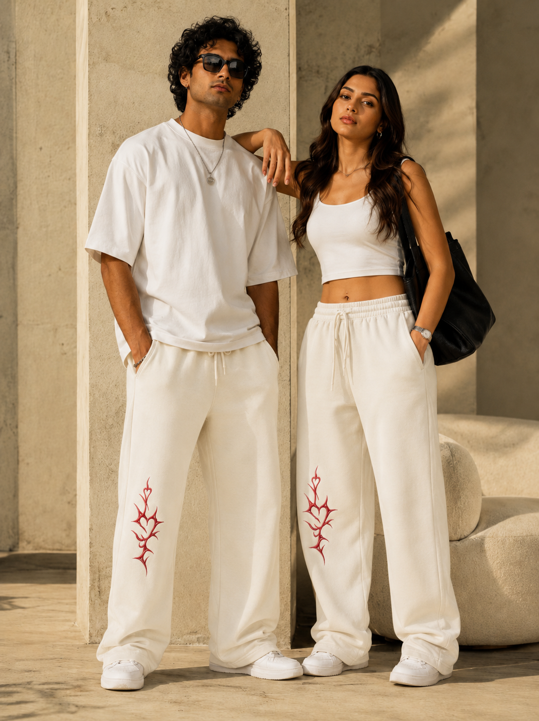 Crimson Heart Sweatpants (Unisex)
